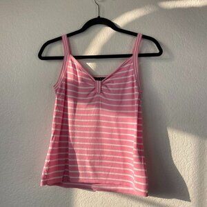 August Silk Knits Stripped Tank Top